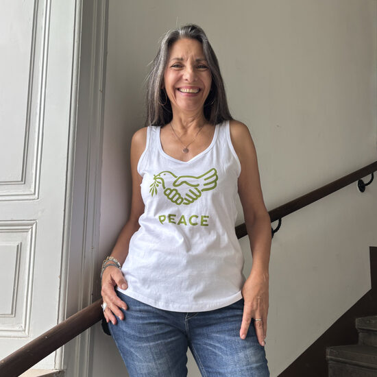 Tanktop »Peace«, Damen, weiß, M